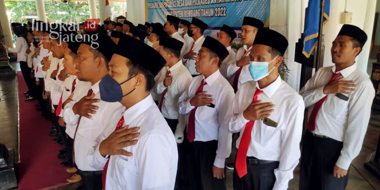 Pilkades Serentak 99 Calon Kades di Rembang Ucapkan Ikrar Damai